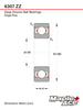 6307-ZZ Ball Bearing 35x80x21mm 6307 ZZ Metal Shielded