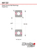 687-ZZ Ball Bearing 7x14x5mm 687 ZZ Metal Shielded