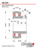 SB205 Insert Bearing 25mm Bore, Spherical OD, Set Screws