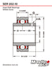 SER202-10, ER10 Insert Bearing 5/8in Bore, Cylindrical OD with Snap Ring