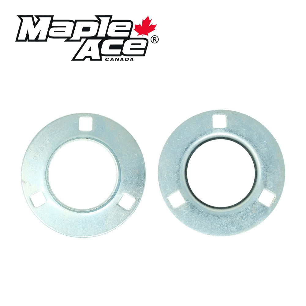 PF203, PF40 Round Flanged Pressed Steel Housing for Insert Bearings, 3-Bolt