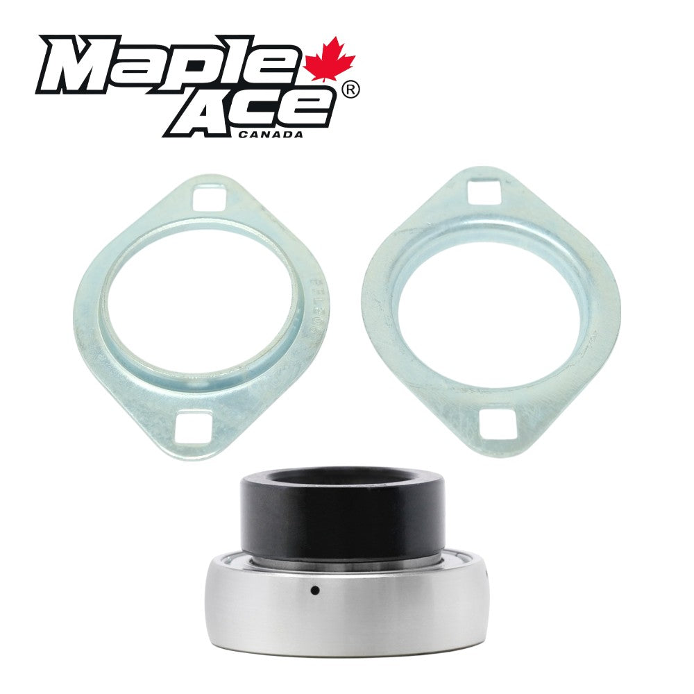 SAPFL204-12 Pressed Steel Housing Oval Flanged 2-Bolt with Insert Bearing 3/4in