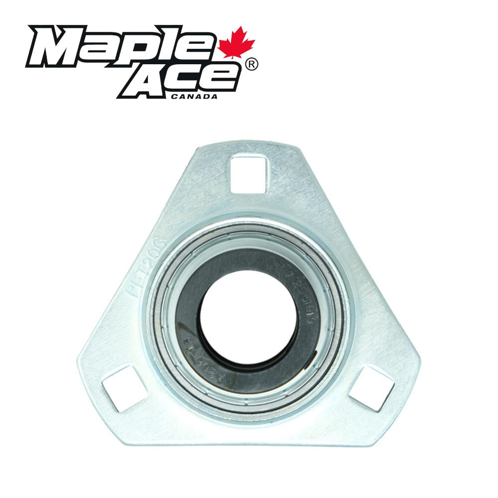 SAPFT206 Pressed Steel Housing Triangle Flanged 3-Bolt with Insert Bearing 30mm