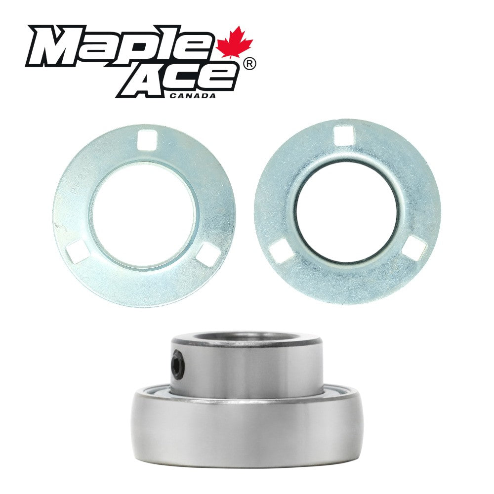 SBPF205 Pressed Steel Housing Round Flanged 3-Bolt with Insert Bearing 25mm