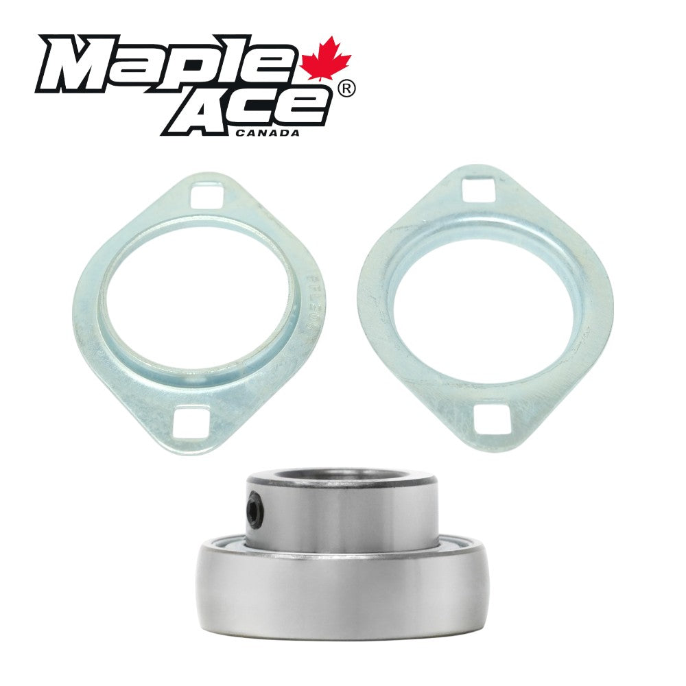 SBPFL201-8 Pressed Steel Housing Oval Flanged 2-Bolt with Insert Bearing 1/2in