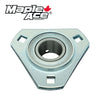 SBPFT201-8 Pressed Steel Housing Triangle Flanged 3-Bolt w/ Insert Bearing 1/2in