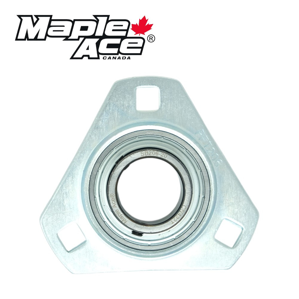 SBPFT205 Pressed Steel Housing Triangle Flanged 3-Bolt with Insert Bearing 25mm