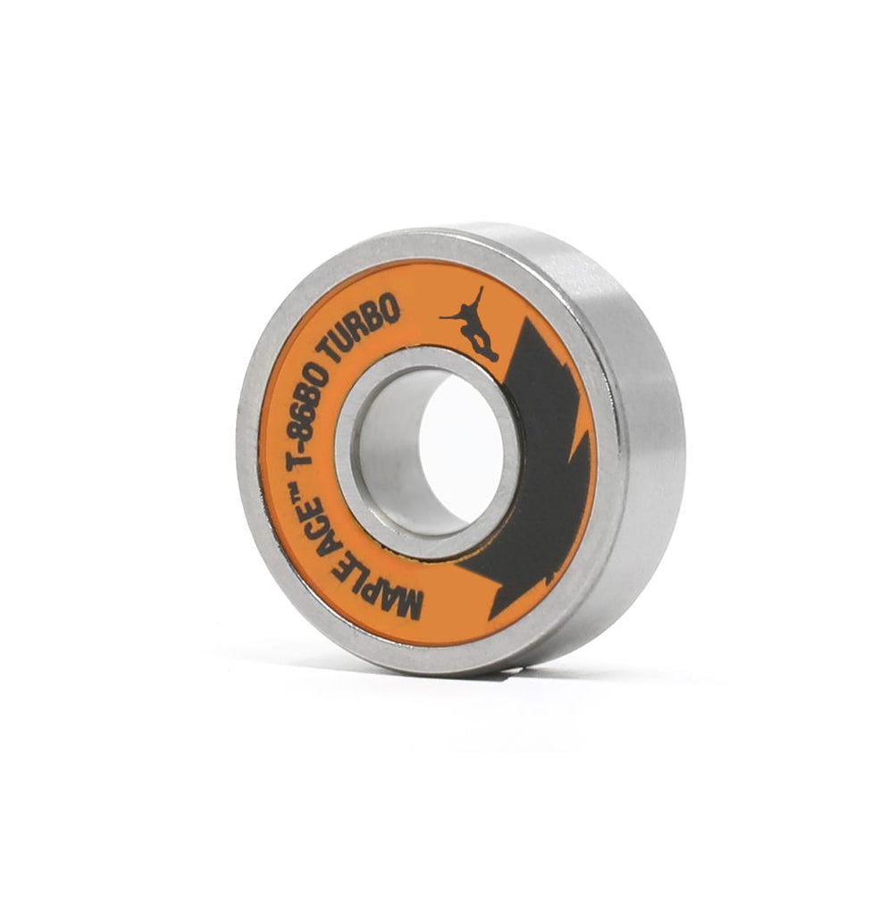 608-RS Skateboard, Inline Roller Skate, Scooter 8 Bearings Orange Rubber Sealed