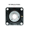 UCF212-39 Flange Bearing 2-7/16in Bore, 4-Bolt Self-Aligning, Solid Base, 3 Lips Seal
