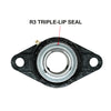 UCFL202-10 Flange Bearing 5/8in Bore, Oval 2-Bolt Self-Aligning, Solid Base, 3 Lips Seal