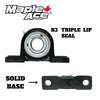 UCP205-14 Pillow Block Bearing 7/8in Bore, 2-Bolt, Self-Aligning, 3 Lips Seal, Solid Base