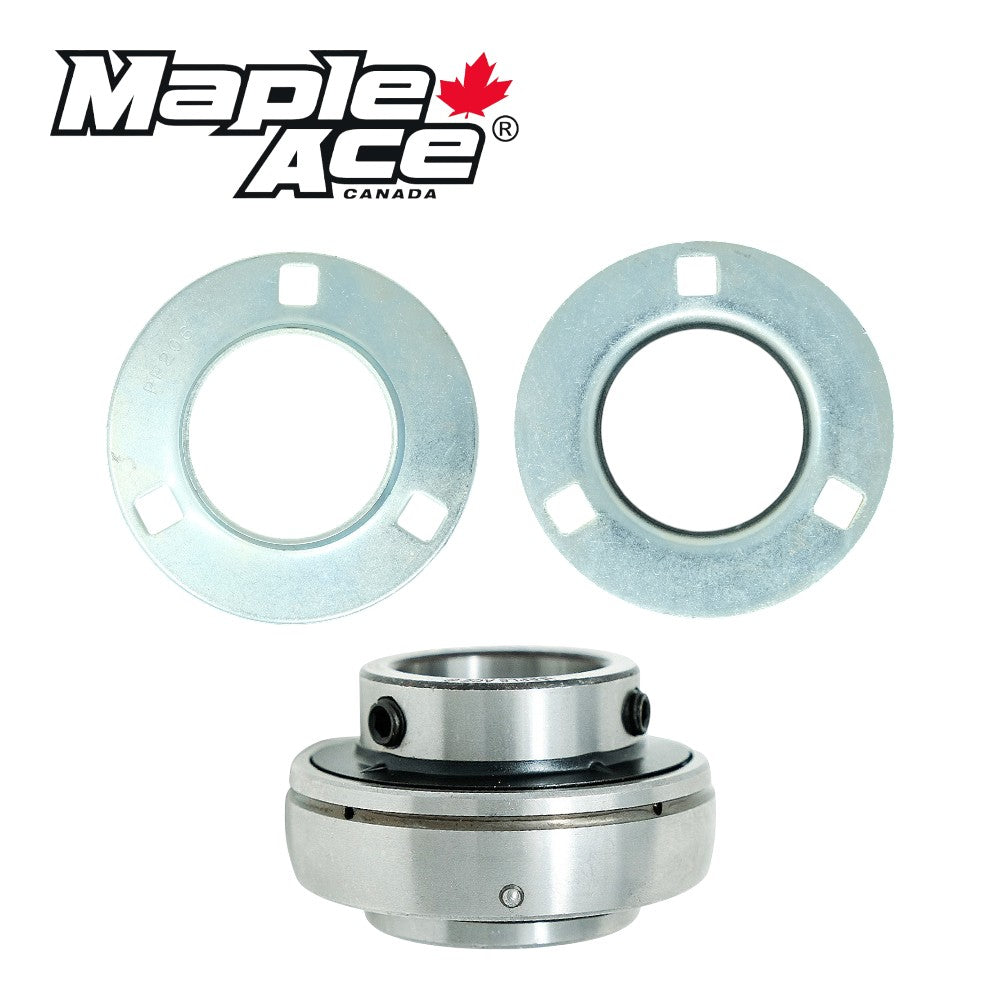UCPF205 Pressed Steel Housing Round Flanged 3-Bolt with Insert Bearing 25mm