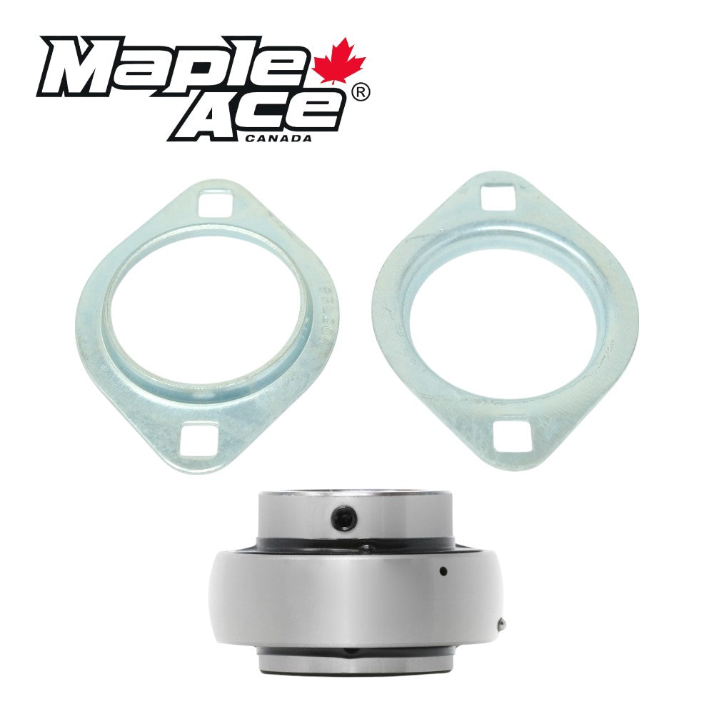 UCPFL201-8 Pressed Steel Housing Oval Flanged 2-Bolt with Insert Bearing 1/2in