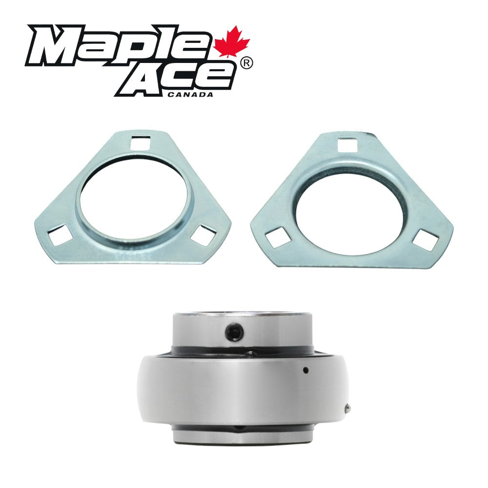 UCPFT206-20 Pressed Steel Housing Triangle Flanged with Insert Bearing 1-1/4in